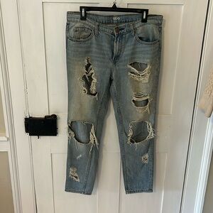 BDG slim boyfriend jeans very distressed 34 waist measurement